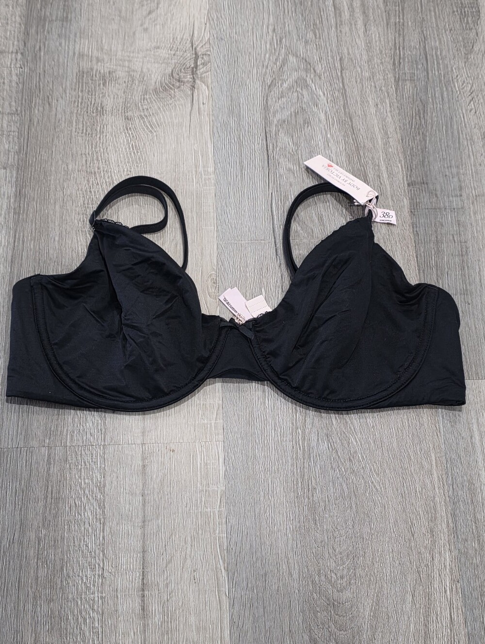 Victoria's Secret Women's Black Underwire Bra with Light Padding Size 38D